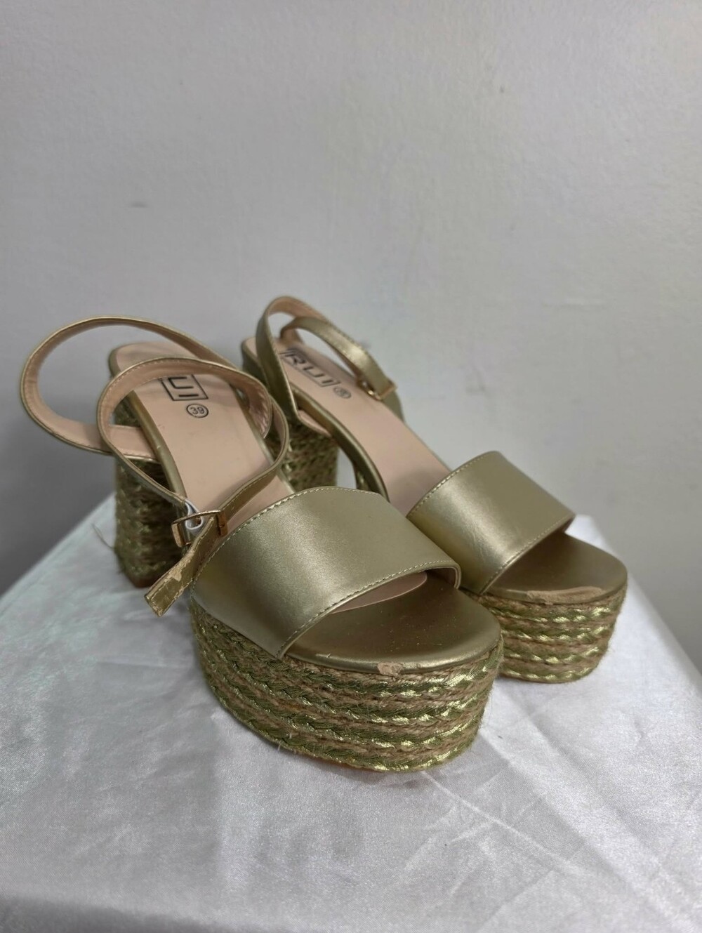 RUI Gold Platform Espadrille Sandals - Women